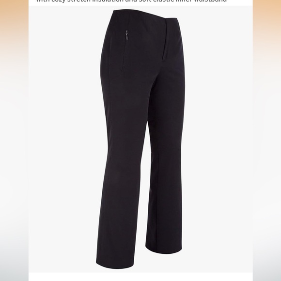 Fera Stretch Black Ski Pants 4 Way Heaven Nylon Insulated Size 10L 10 Tall 41303 - Picture 1 of 8